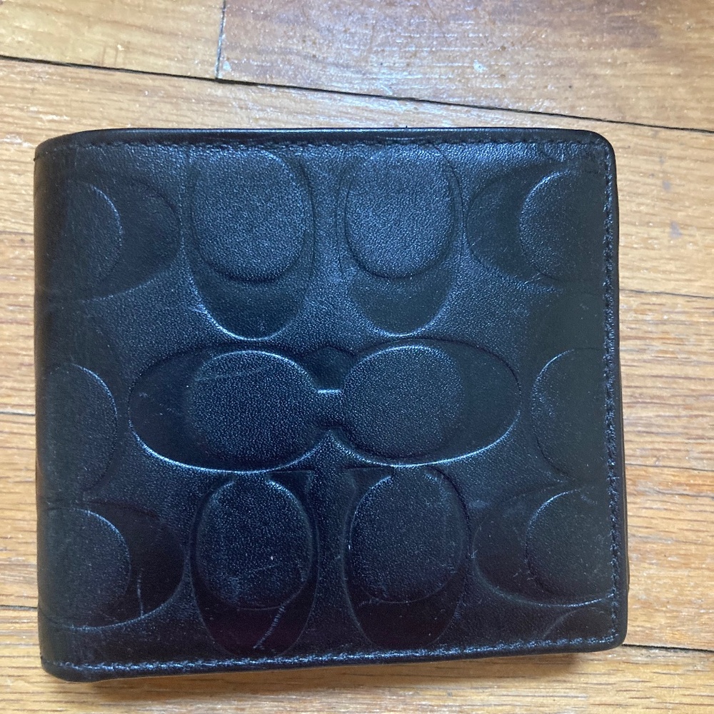 Coach black full size wallet with card holder